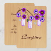 Landelijke paarse metseljampotjes ontvangstkaart kaart (Voorkant / Achterkant)