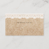 Landelijke paarse Wisteria bloemenslachtoffert Bru Informatiekaartje (Achterkant)