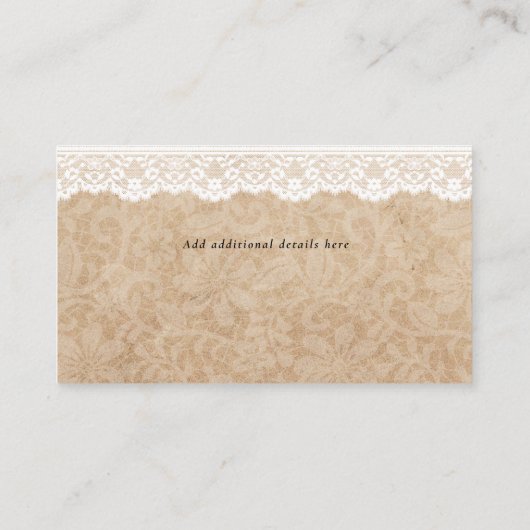 Landelijke paarse Wisteria bloemenslachtoffert Bru Informatiekaartje (Achterkant)