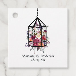 Landelijke Pastel Bloem Terrarium Tuin Bruiloft Bedankjes Labels