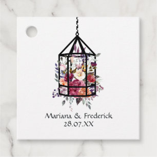 Landelijke Pastel Bloem Terrarium Tuin Bruiloft Bedankjes Labels