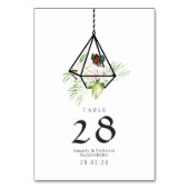 Landelijke Pastel Bloem Terrarium Tuin Bruiloft Kaart (Voorkant)