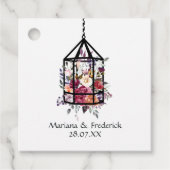 Landelijke Pastel Bloemige Terrarium Tuin Bruiloft Bedankjes Labels (Voorkant)