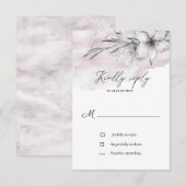 landelijke pastel botanische reactie trouwkaart RSVP kaartje (Voorkant / Achterkant)