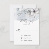 landelijke pastel botanische reactie trouwkaart RSVP kaartje (Voorkant)