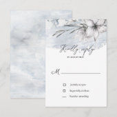 landelijke pastel botanische reactie trouwkaart RSVP kaartje (Voorkant / Achterkant)