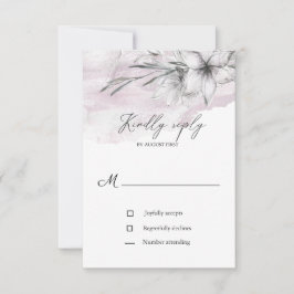 landelijke pastel botanische RSVP-trouwkaart RSVP Kaartje