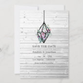 Landelijke Pastel Kleuren Bloemstuk Tuin Bruiloft Save The Date (Voorkant)