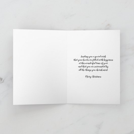 Landelijke peetdochter & haar man prettig kerstfee kaart (Binnen)