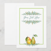 Landelijke peren trouwuitnodiging 5x7" kaart (Voorkant / Achterkant)