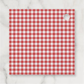 Landelijke picknick geruite bruidsdouche  bedankjes labels (Achterkant)