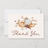 Landelijke pompen bloemige bruidsdouche bedankkaart (Voorkant)