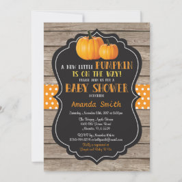 Landelijke pompoen herfst babyshower uitnodiging