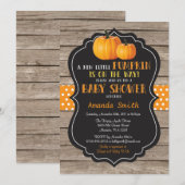 Landelijke pompoen herfst babyshower uitnodiging (Voorkant / Achterkant)