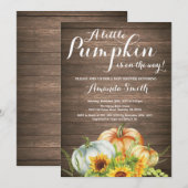 Landelijke pompoen herfst babyshower uitnodiging (Voorkant / Achterkant)