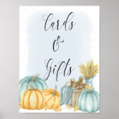 Landelijke Pompoen Herfst Kaarten en Geschenken Poster (Voorkant)