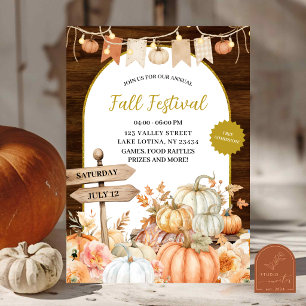 Landelijke Pompoen Herfst Oogst Festival Kaart