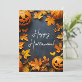 Landelijke Pompoenen Halloween Wenskaart Kaart (Staand voorkant)