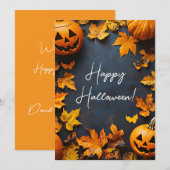 Landelijke Pompoenen Halloween Wenskaart Kaart (Voorkant / Achterkant)