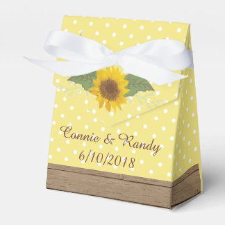 Landelijke pot met zonnebloem cadeau doos bedankdoosjes