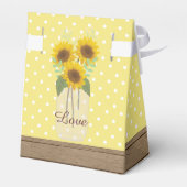 Landelijke pot met zonnebloem cadeau doos bedankdoosjes (Achterkant)