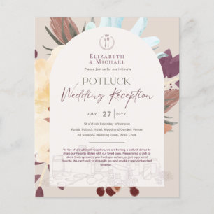 Landelijke POTLUCK Trouwreceptie Sjabloon Uitnodig Flyer