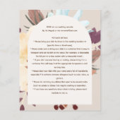 Landelijke POTLUCK Trouwreceptie Template Uitnodig (Achterkant)