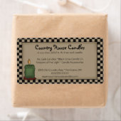 Landelijke Primitieve Kaars Geruite Landelijke Sti Etiket (Insitu)