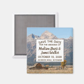 Landelijke Ranch Bruiloft Save the Date Magnet (Voorkant / Achterkant)