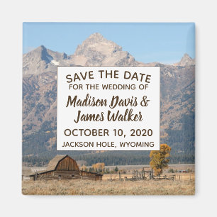 Landelijke Ranch Bruiloft Save the Date Magnet
