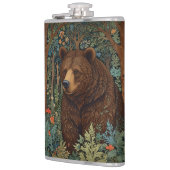Landelijke retro bruine beer heupfles (Links)