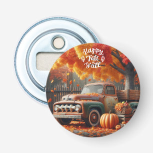 Landelijke/retro herfst boerenwagen  button flesopener