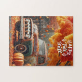 Landelijke/retro herfst vrachtwagen legpuzzel (Horizontaal)