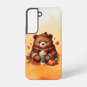 Landelijke/retro herfstbeer samsung galaxy hoesje