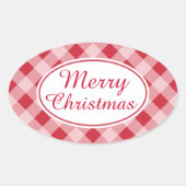 Landelijke Retro Prettig Kerstmis Cadeau Stickers (Voorkant)