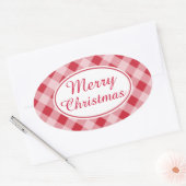 Landelijke Retro Prettig Kerstmis Cadeau Stickers (Envelop)