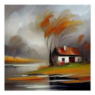 Landelijke Rivier Oase Perfect Poster