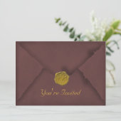 Landelijke rode feestelijke uitnodiging (Staand voorkant)