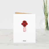 Landelijke rode metseljampot Bedankt kaart (Achterkant)