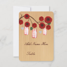 Landelijke rode metseljars tafelplaatskaart kaart