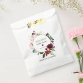 Landelijke rode roze rozen bloemenshowers bruidsui bedankzakje (Gezegeld)