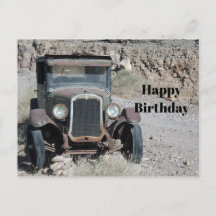 Landelijke Roestige Auto Foto Verjaardag