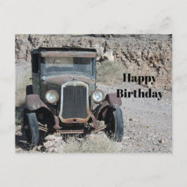Landelijke Roestige Auto Foto Verjaardag Briefkaart