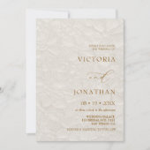 Landelijke Romantische Bloemige All-in-One Trouwda Kaart (Voorkant)