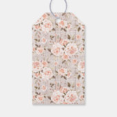 Landelijke Romantische Rozen Tuin Bruiloft Persoon Cadeaulabel (Achterkant)