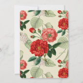 Landelijke rood groene bloem  kaart (Achterkant)