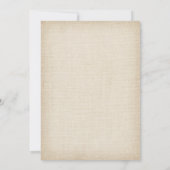 Landelijke Roos Bloemrijke Jute Lint Huwelijksaanz Kaart (Achterkant)