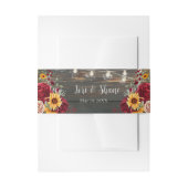 Landelijke Roos en Aster Bruiloft Uitnodigingen Wikkel (Voorkant Voorbeeld)