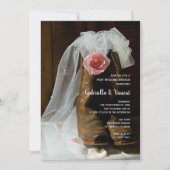 Landelijke Roos en Cowboylaarzen Bruidsontbijt na Kaart (Voorkant)