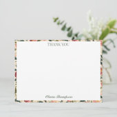 Landelijke roos landelijke bloem bruids douche aan bedankkaart (Staand voorkant)